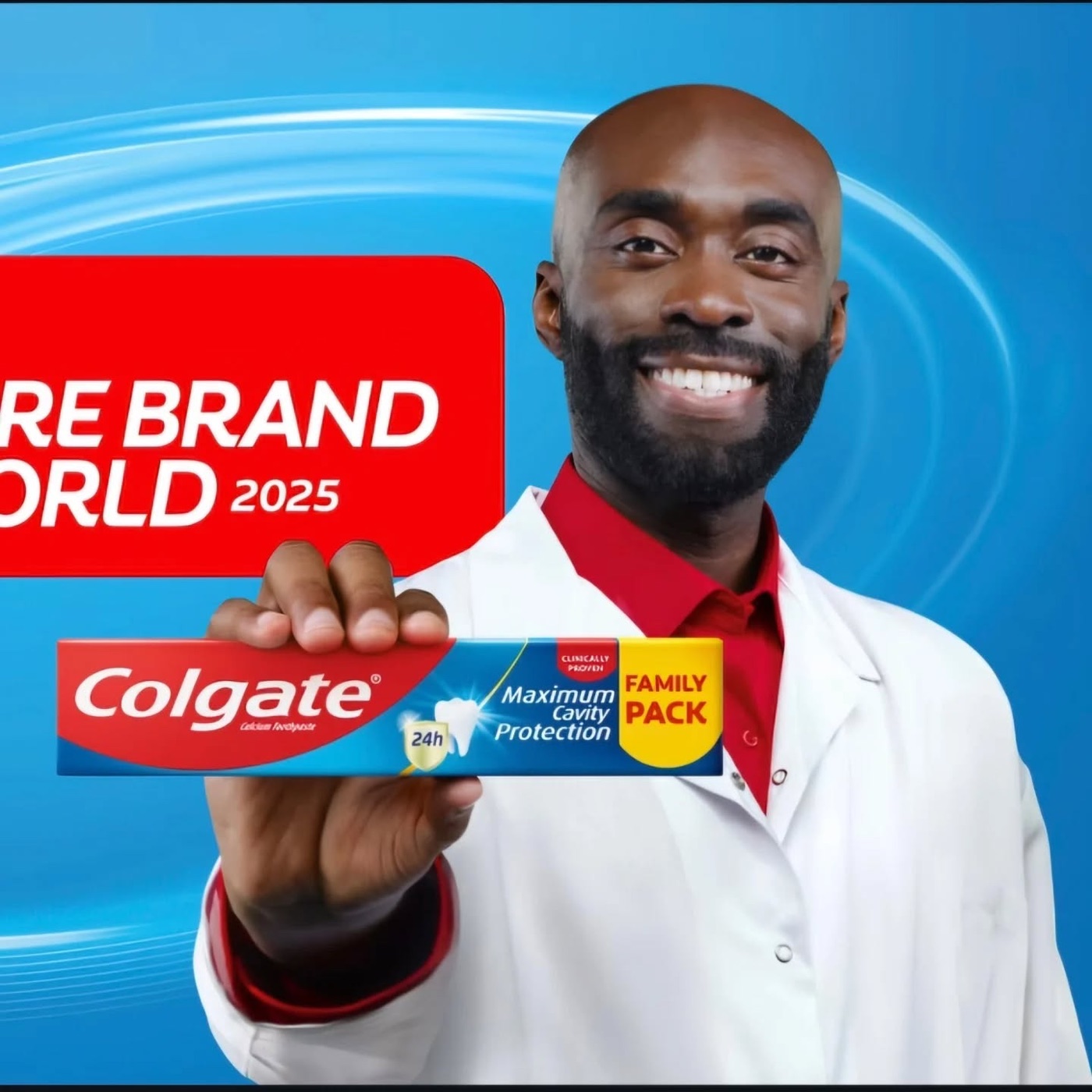 Colgate billboard campaign Nigeria with TDA London model Ezekiel