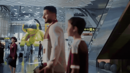 Mya'shay Miller in the Qatar Airways FIFA World Cup campaign film, booked through The Diversity Agency